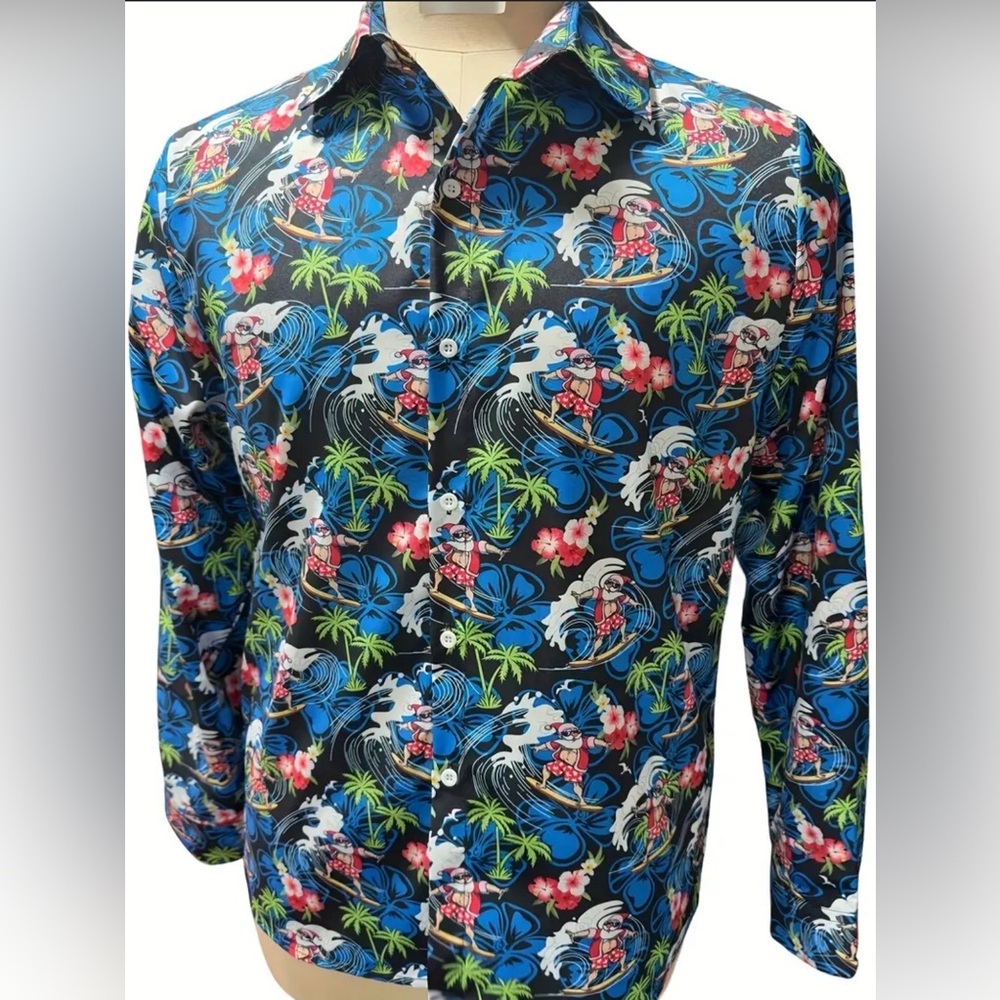 Men's Floral Casual Button Down Shirt